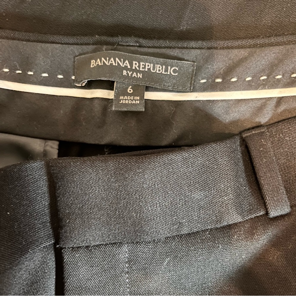 Banana Republic black suit pants Ryan fit size 6 - Picture 3 of 7